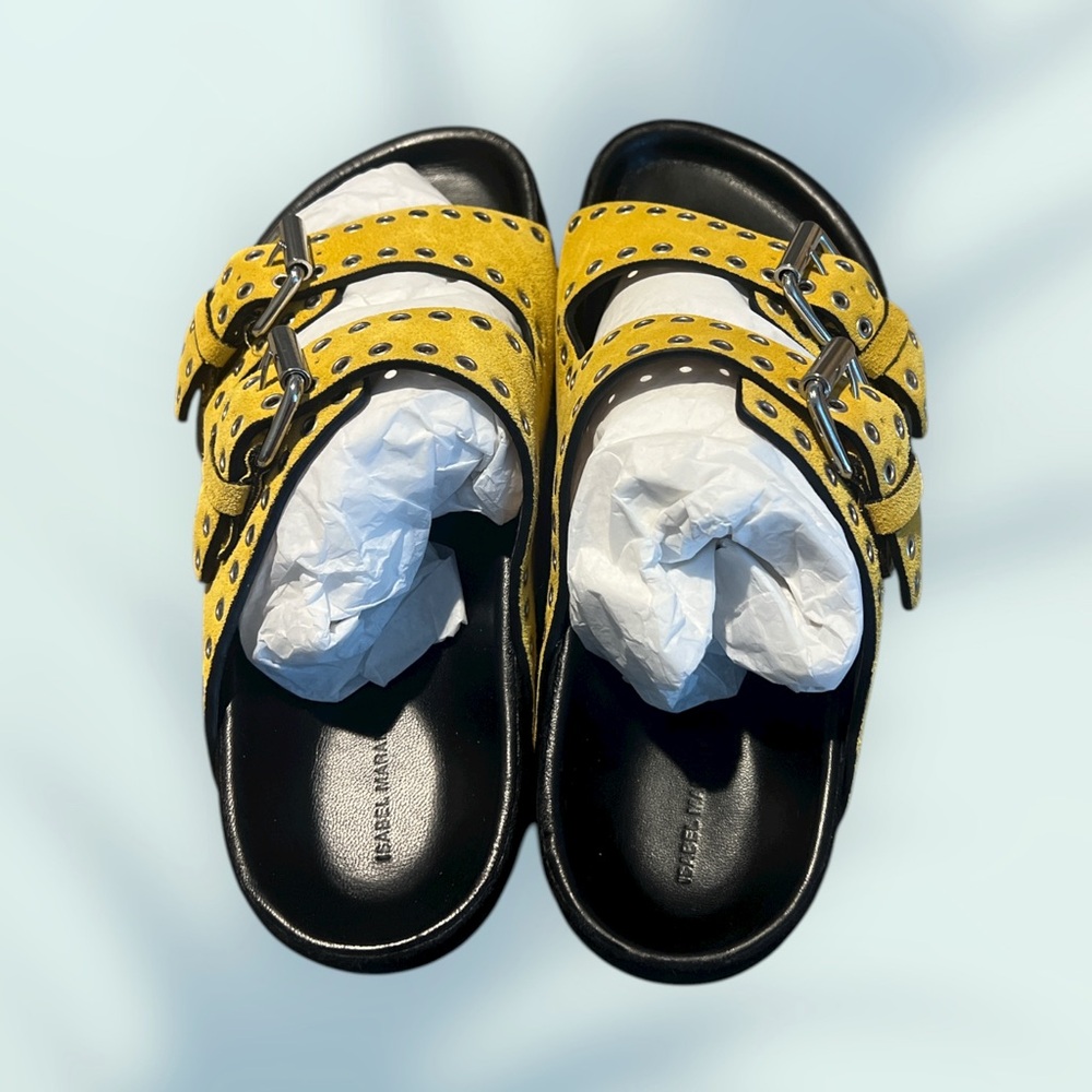Isabel Marant Velvet Eyelets Sandals - Picture 3 of 4